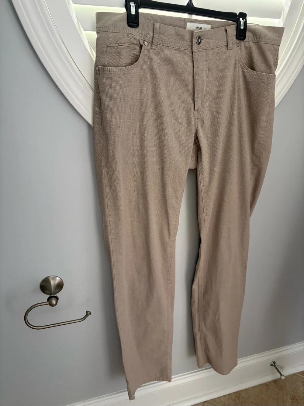 Brax men’s 38 x 34 flat front khaki pants-cooper fancy style-regular fit